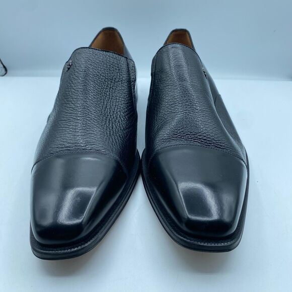 Mezlan Milani Loafer Mens 13M Black Deerskin Calfskin Leather Shoes Classy NWOB